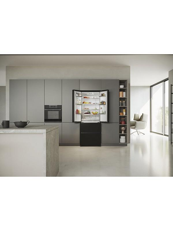 Haier HFR5719ENPB 70cm Wide Frost-Free American Fridge Freezer, E Rated - Slate Black - Image 6